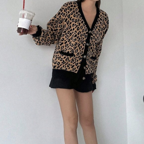 Leopard Print Cardigans